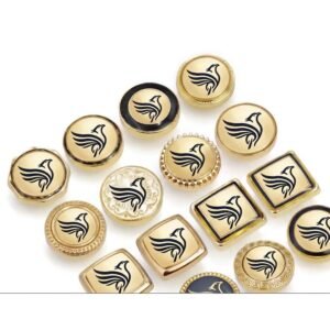Gold Metal Buttons — Bird Crest, Assorted Styles